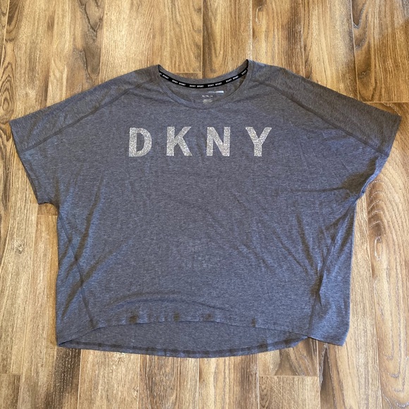 Dkny Tops - DKNY Sport Gray Sparkle T-shirt XL
